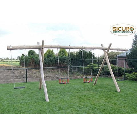 Image of Schommel | Sicuro - Tweezijdige Combinatieschommel (Robinia) - JouwSpeeltuin