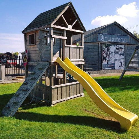 Image of woodvision-speeltoestel-bonobo-met-klimwand-klimtouw-en-glijbaan