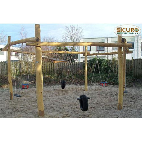 Image of zeskantschommel-sicuro-schommel-robinia-houten-schommels