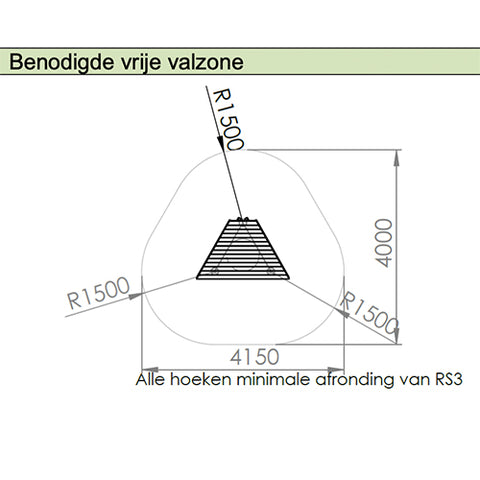 Image of vrije-valzone-speeltoestel-speelhuisje-driehoeksmodel-sicuro