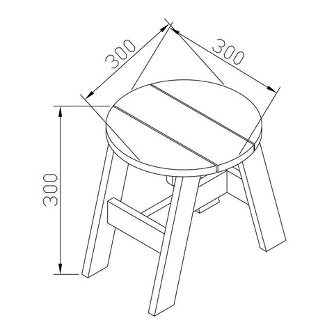 Image of Speelelement | AXI - 3-delig Picknickset rond (grijs/wit) - JouwSpeeltuin
