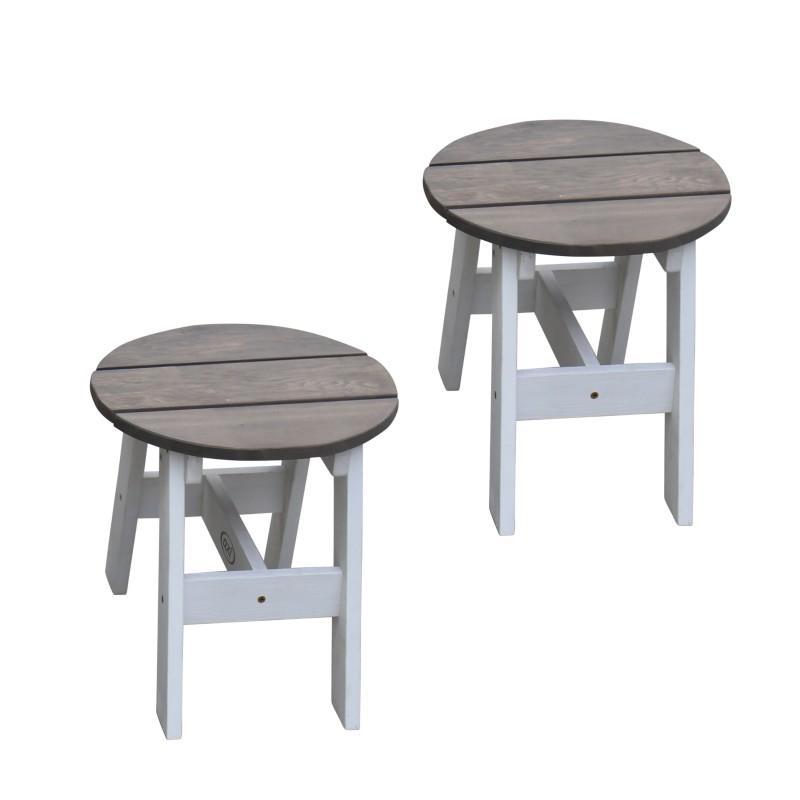 Speelelement | AXI - 3-delig Picknickset rond (grijs/wit) - JouwSpeeltuin