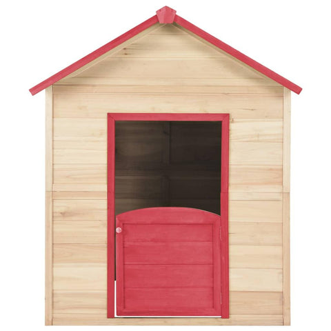 Image of Kinderspeelhuis vurenhout rood - JouwSpeeltuin