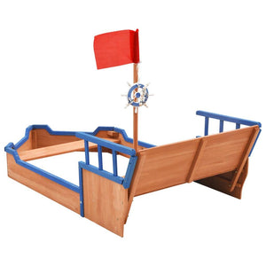 Zandbak piratenschip 190x94,5x101 cm vurenhout