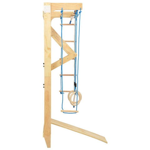 Image of Binnenklimset met ladders en ringen hout