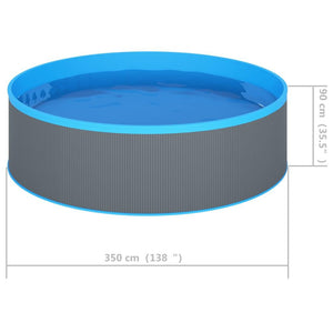 Splasher pool 350x90 cm grijs - JouwSpeeltuin