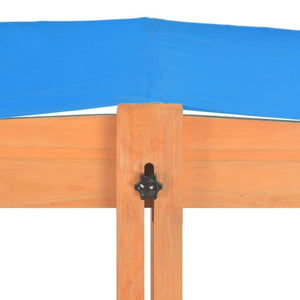 Zandbak met verstelbaar dak 115x115x115 cm vurenhout - JouwSpeeltuin
