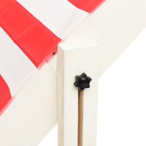 Image of Zandbak met verstelbaar dak UV50 vurenhout wit en rood - JouwSpeeltuin