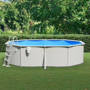 Zwembad met veiligheidsladder 490x360x120 cm - JouwSpeeltuin