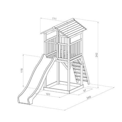 Image of AXI-beach-tower-basic-tekening-afmetingen