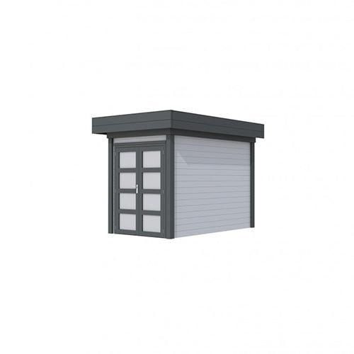 Blokhut-WoodVision-Topvision-Tuinhuis-Zwaluw-antraciet-lichtgrijs