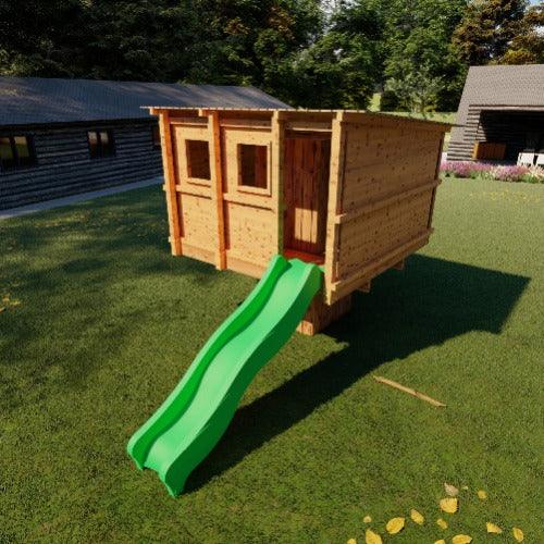 Koala-hotel-boomhut-met-glijbaan-speeltoestel