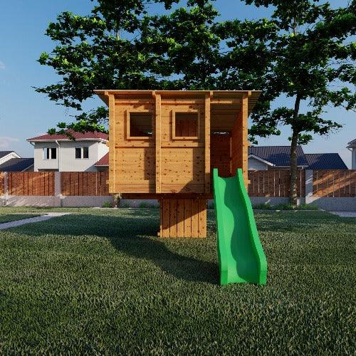 Koala-hotel-vooraanzicht-boomhut-speeltoren-speeltoestel