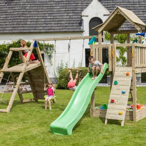 Pagoda-speeltoestel-met-glijbaan-speeltoren-blue-rabbit