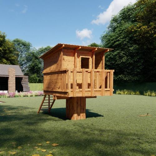 Panda-Droom-boomhut-speelhuisje-trap-veranda-outdoor-island