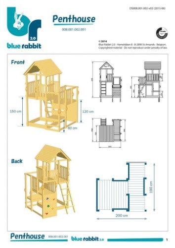 Penthouse-speelhuis-speeltoren-speeltoestel-tekeningen-afmetingen
