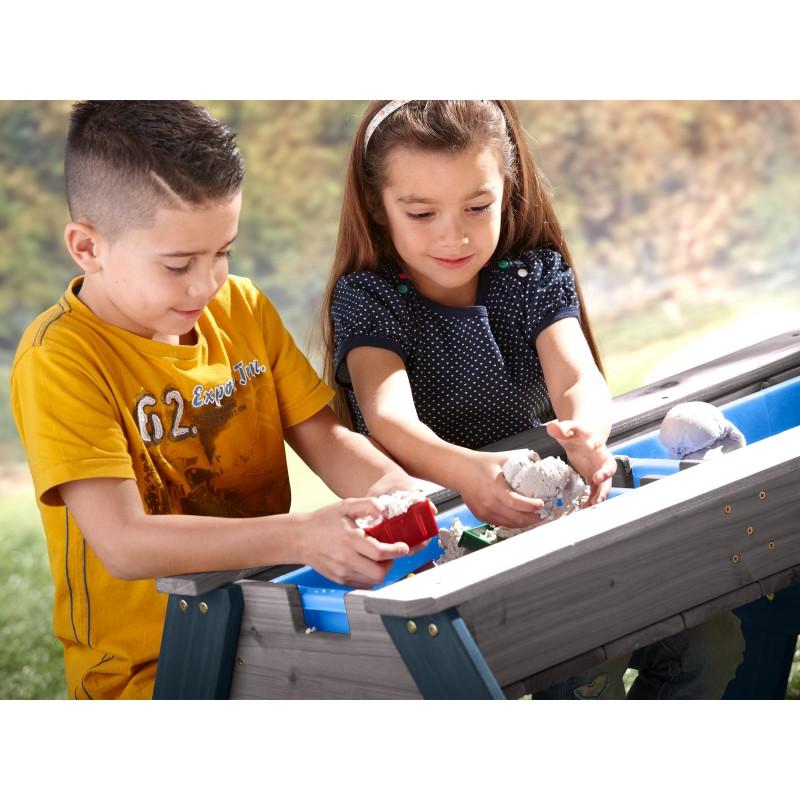 Speelelement | AXI - Picknicktafel Nick Antraciet/Grijs (zand en water) - JouwSpeeltuin