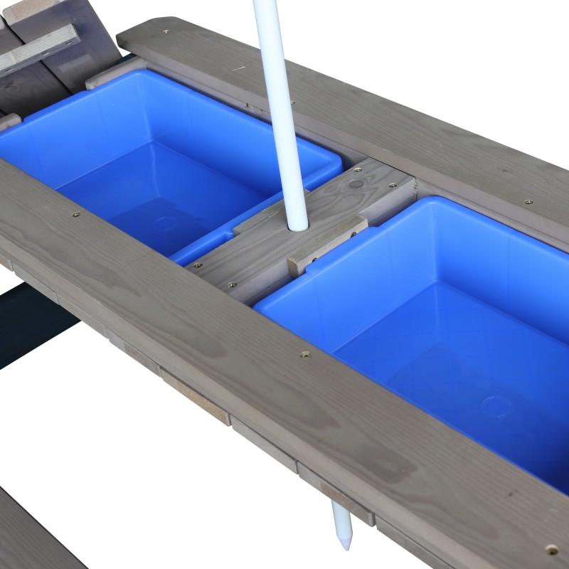 Speelelement | AXI - Picknicktafel Nick Antraciet/Grijs (zand en water) - JouwSpeeltuin