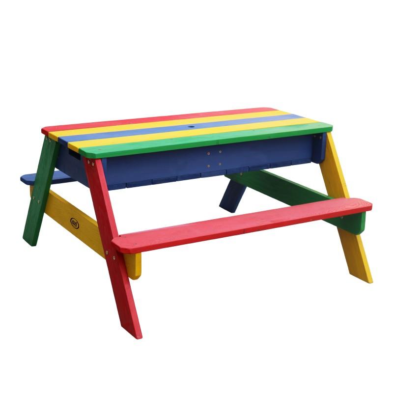 Speelelement | AXI - Picknicktafel Nick Regenboog (zand en water) - JouwSpeeltuin