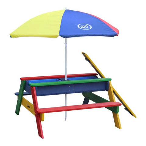 Speelelement | AXI - Picknicktafel Nick Regenboog (zand en water) - JouwSpeeltuin