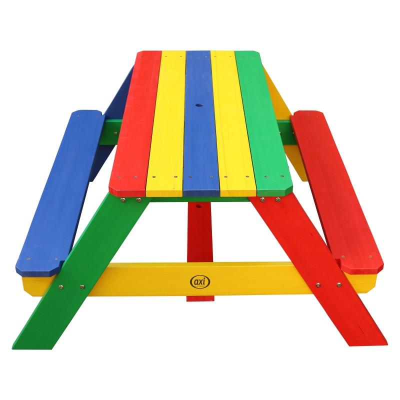 Speelelement | AXI - Picknicktafel Nick (regenboog) - JouwSpeeltuin