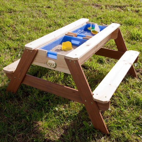 Image of Speelelement | AXI - Picknicktafel Nick Bruin (zand en water) - JouwSpeeltuin