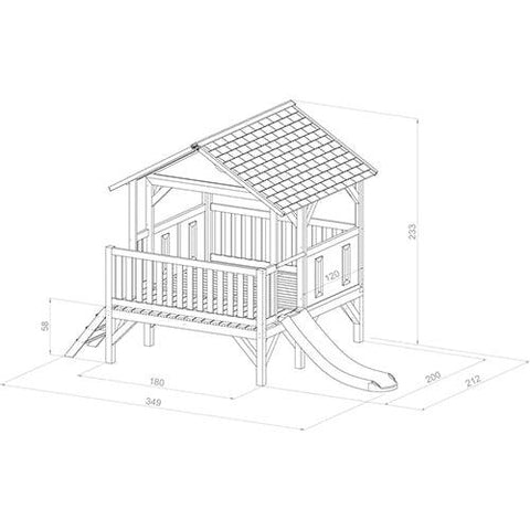 Image of afmetingen-en-informatie-houten-speelhuisje-meeko-van-axi