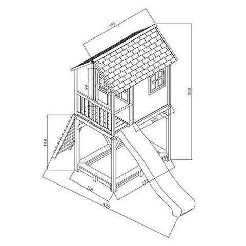 Image of afmetingen-en-informatie-houten-speelhuisje-romy-axi
