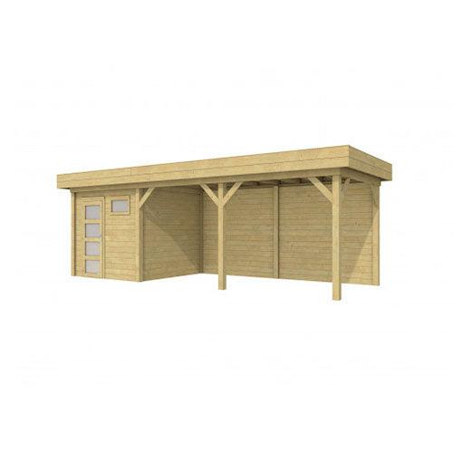 blokhut-woodvision-topvision-tuinhuis-kuifmees-met-luifel-500-cm-groen-geimpregneerd