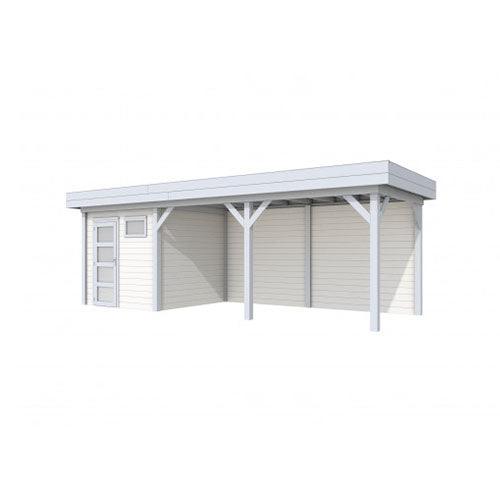 blokhut-woodvision-topvision-tuinhuis-kuifmees-met-luifel-500-cm-lichtgrijs-wit