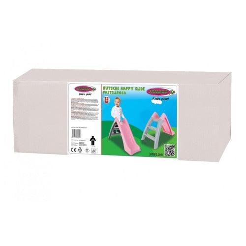 Speeltoestel | Jamara - Happy Slide Glijbaan (roze/grijs) - JouwSpeeltuin