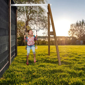 Schommel | AXI - Enkele aanbouwschommel (bruin/wit)