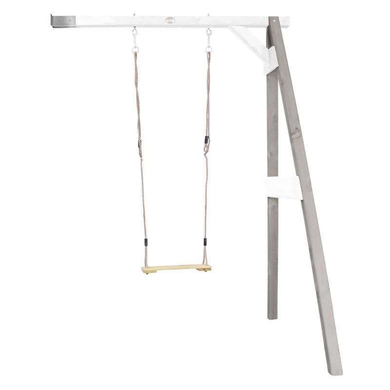 Schommel | AXI - Enkele aanbouwschommel (grijs/wit) - JouwSpeeltuin