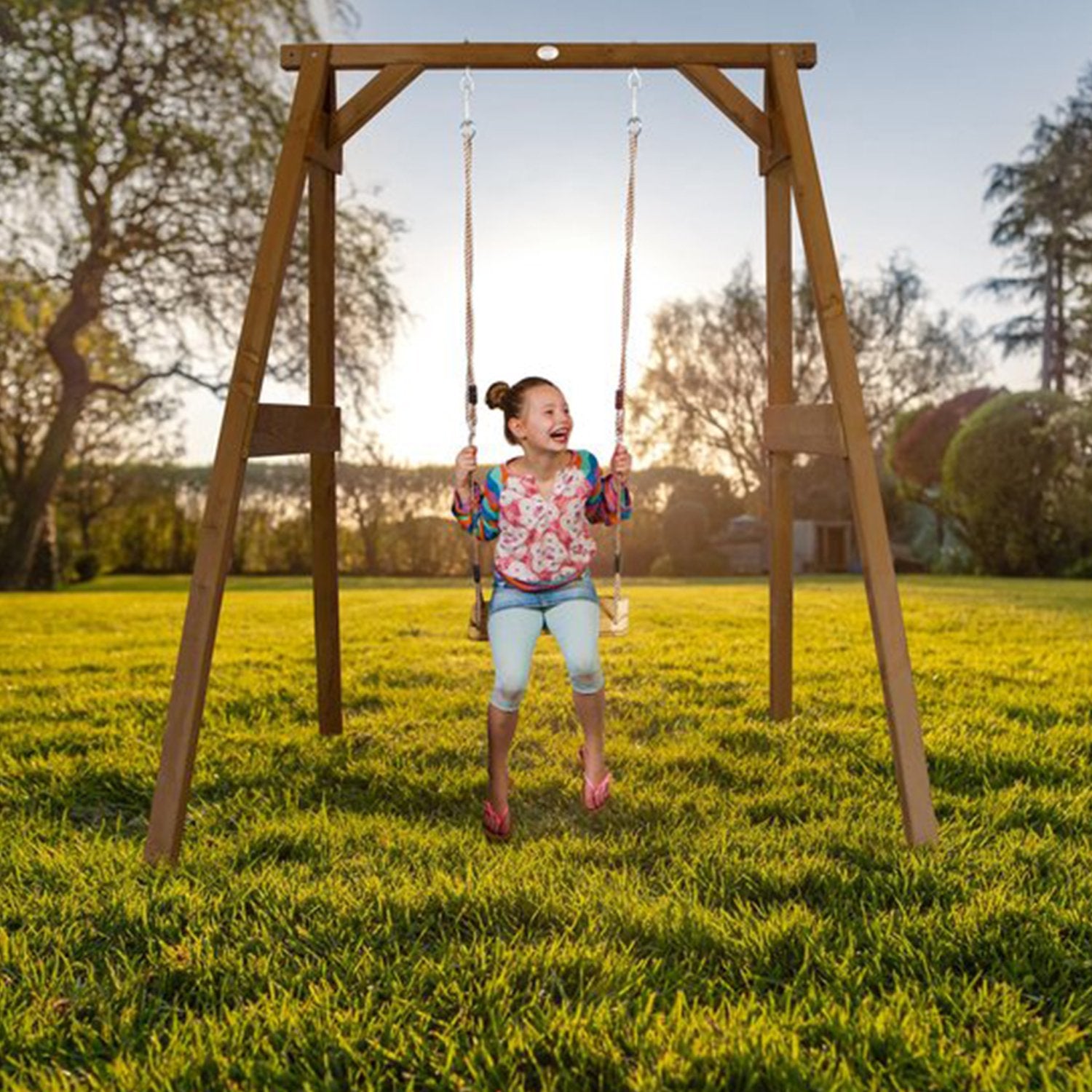 Schommel | AXI - Enkele schommel (bruin) - JouwSpeeltuin