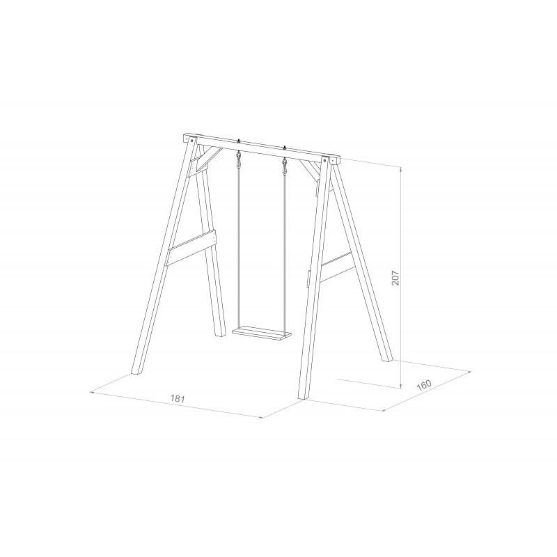 Schommel | AXI - Enkele schommel (bruin) - JouwSpeeltuin