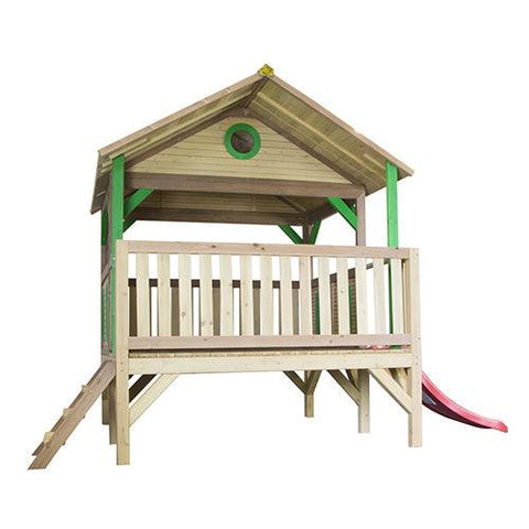 Image of houten-speelhuis-meeko-met-glijbaan-van-axi