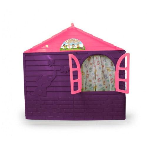 Kunststof Speelhuisje | Jamara - Little Home (Paars/Roze Speelhuis) - JouwSpeeltuin
