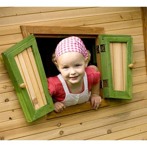 Image of kind-kijkt-door-raam-van-kinder-speelhuisje-robin-axi