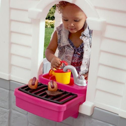Image of kinderspeelhuisje-step2-neat-tidy-cottage-plastic-roze-speelhuisje