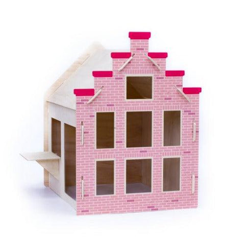 Image of kinderspeelhuisje-trapgevel-woodenplay-houten-speelhuisje