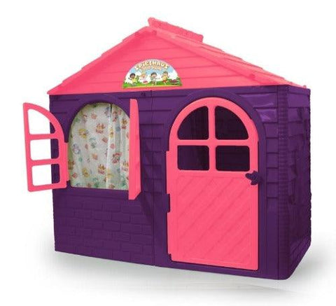 Image of Kunststof Speelhuisje | Jamara - Little Home (Paars/Roze Speelhuis) - JouwSpeeltuin