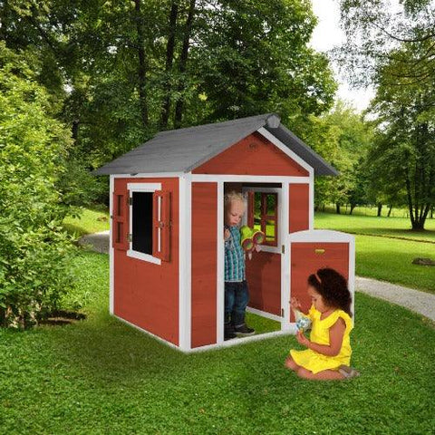 Image of lodge-speelhuisje-lodge-rood-wit-sunny-speelhuis