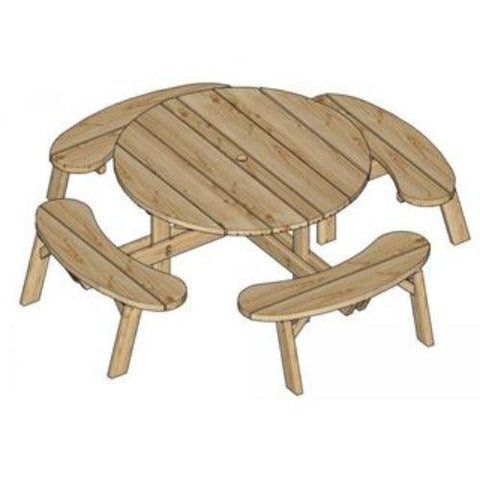 Image of ronde-picknicktafel-jimmy-woodvision-houten-picknicktafel