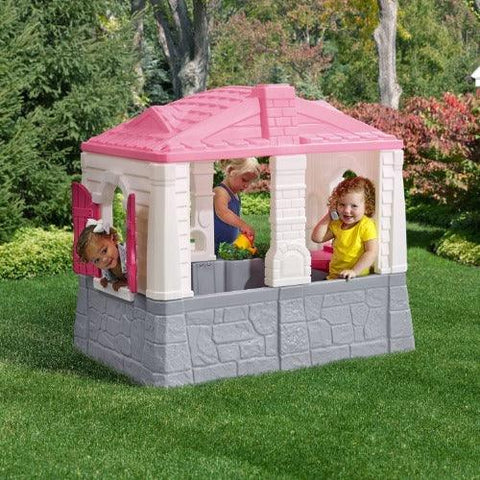 Image of roze-plastic-kunstof-speelhuisje-step2-neat-tidy-cottage-speelhuis-jouw-speeltuin