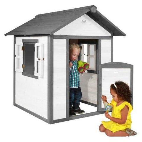 Image of speelhuis-lodge-grijs-wit-kinderen-spelen-jouw-speeltuin-speelhuisje