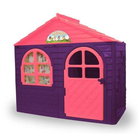 Image of Kunststof Speelhuisje | Jamara - Little Home (Paars/Roze Speelhuis)