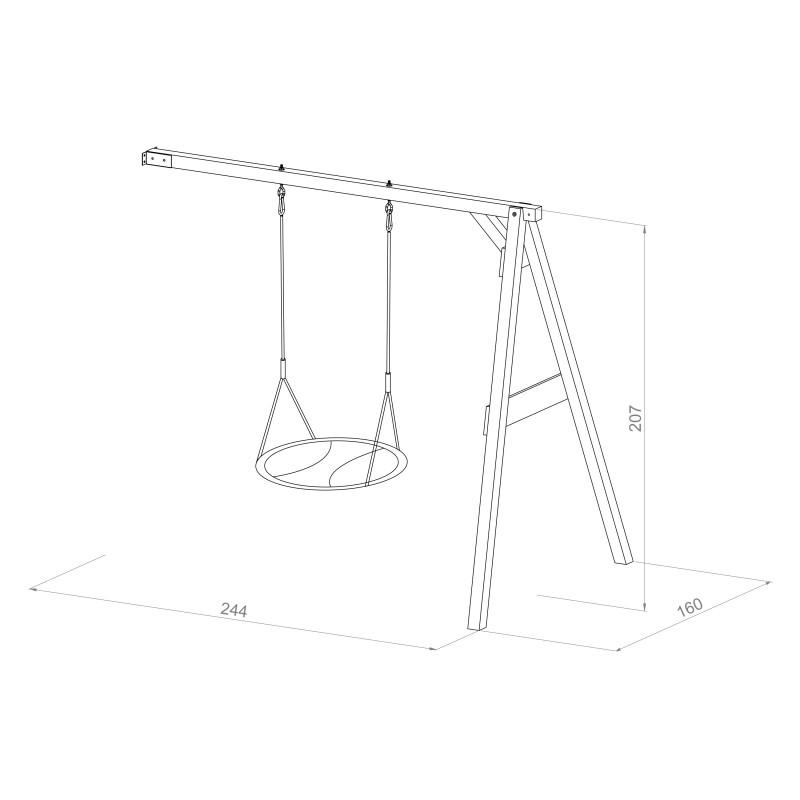 Schommel | AXI - Summer Nest aanbouwschommel (bruin/wit) - JouwSpeeltuin