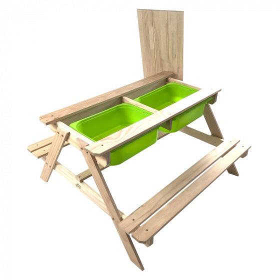 Sunny Picknicktafel Dual Top 2.0 Zand & Water 90 Cm Fsc Hout - JouwSpeeltuin