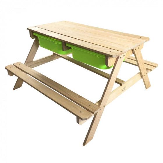 Sunny Picknicktafel Dual Top 2.0 Zand & Water 90 Cm Fsc Hout - JouwSpeeltuin
